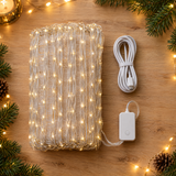 Qué incluye: cortina de luces y cable USB-C